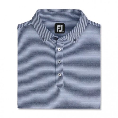 Camisas Footjoy Feeder Stripe Jersey Buttondown Collar Hombre Azul Marino | MX-982304K