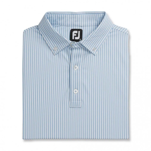 Camisas Footjoy Limited Edition Lisle Stripe Self Collar Hombre Azules Claro Blancos | MX-652390V