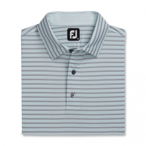 Camisas Footjoy Lisle 2-Color Stripe Self Collar Hombre Azules Grises | MX-125349O