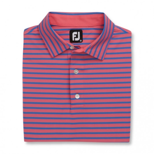 Camisas Footjoy Lisle 2-Color Stripe Self Collar Hombre Rosas | MX-281937M