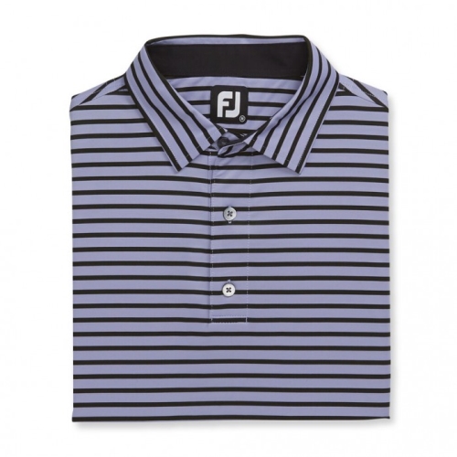 Camisas Footjoy Lisle 2-Color Stripe Self Collar Hombre Lavanda Negros | MX-945837N