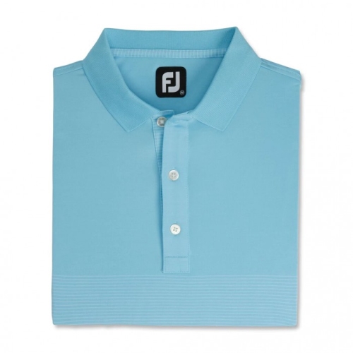 Camisas Footjoy Lisle Engineered Pin Stripe Self Collar Hombre Azules Claro Blancos | MX-438192O