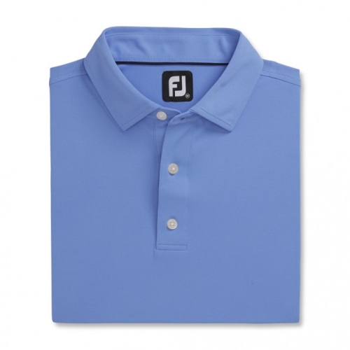 Camisas Footjoy Performance Stretch Pique Solid Self Collar Hombre Lagoon | MX-934275S