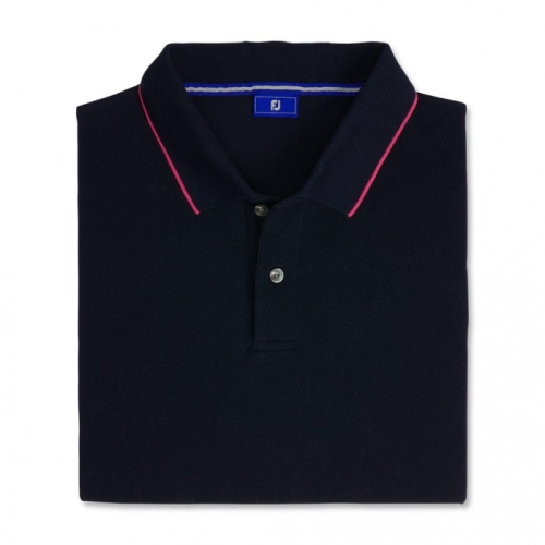 Camisas Footjoy Pique Tipped Polo Hombre Azul Marino | MX-192608J