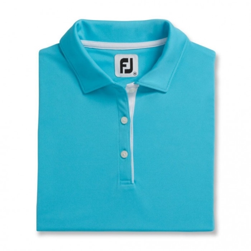 Camisas Footjoy ProDry Interlock Sin Manga Self Collar Mujer Aqua | MX-367845H