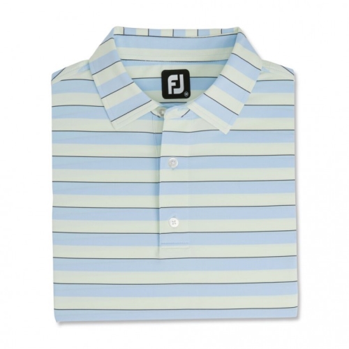 Camisas Footjoy Regency Stripe Lisle Self Collar Hombre Verde Menta Azul Marino | MX-697301X