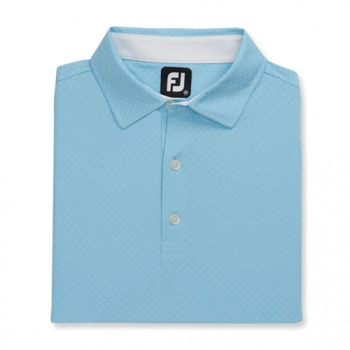 Camisas Footjoy Stretch Lisle Dot Print Self Collar Hombre Azules Claro | MX-391248B