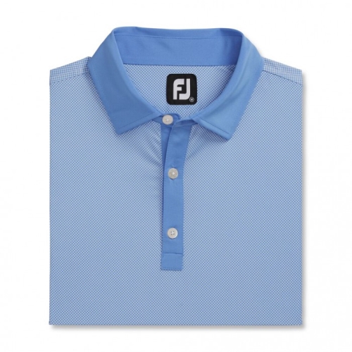 Camisas Footjoy Stretch Lisle Mini Check Print Hombre Blancos | MX-364502E