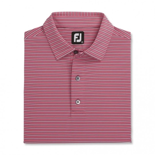 Camisas Footjoy Stretch Lisle Pinstripe Hombre Rosas Blancos Azul Marino | MX-530961F