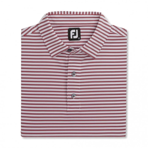 Camisas Footjoy Stretch Lisle Pinstripe Hombre Blancos Rojos Azul Marino | MX-697310O