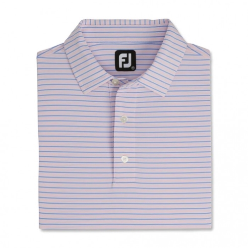 Camisas Footjoy Stretch Lisle Pinstripe Hombre Rosas Azules Blancos | MX-716293A