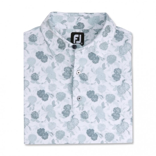 Camisas Footjoy Vintage Floral Print Lisle Self Collar Hombre Grises | MX-174325F