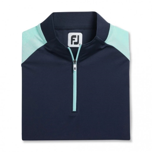 Camisas Footjoy Zip Placket Mujer Azul Marino | MX-708563V