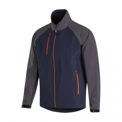 Chaquetas Footjoy HydroTour Rain Hombre Azul Marino Naranjas | MX-620894C