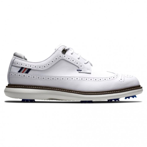 Tenis Golf Con Pinchos Footjoy Traditions - Shield Tip Hombre Blancos | MX-176038A