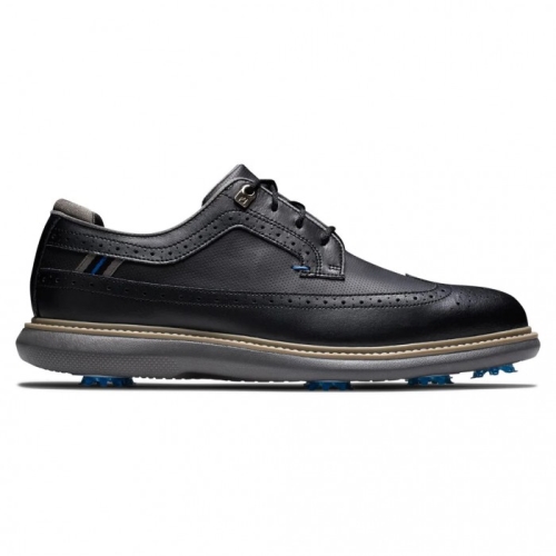 Tenis Golf Con Pinchos Footjoy Traditions - Shield Tip Hombre Negros | MX-453021G